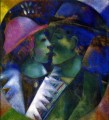 Green Lovers contemporary Marc Chagall